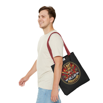 I Bet Wrestling Ring Tote Bag (Black)