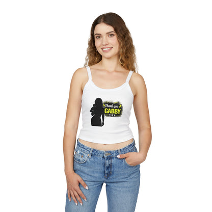 Thank You Gabby- Spaghetti Strap Crop Top/The Last Word/Coach and Bro