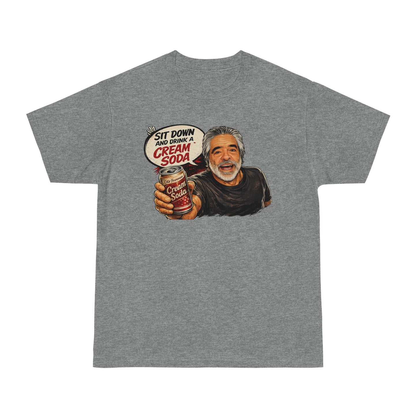 “Sit Down and Have a Cream Soda” Graphic T‑Shirt/Coach and Bro