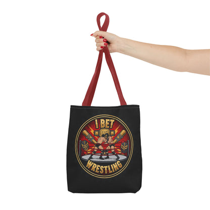I Bet Wrestling Ring Tote Bag (Black)