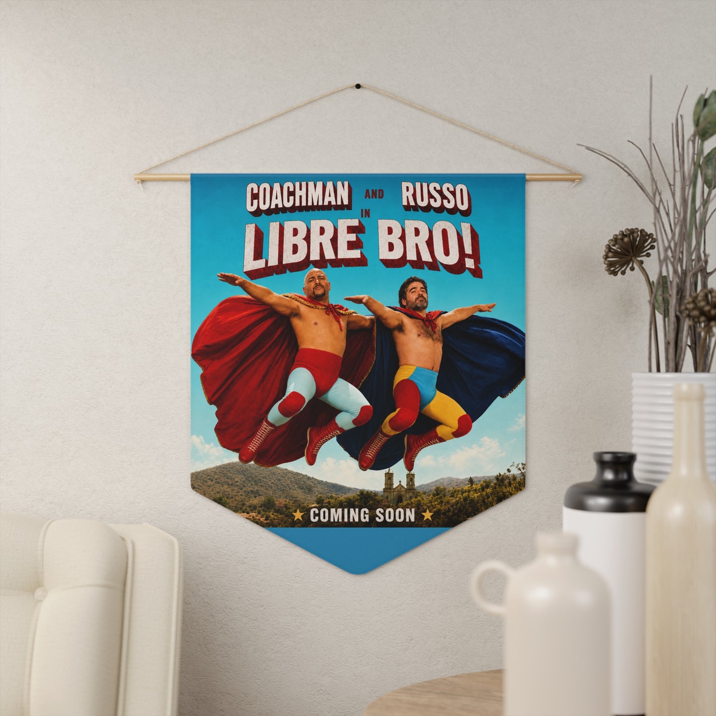 Libre Bro! Wrestling Duo Pennant —Coach and Bro