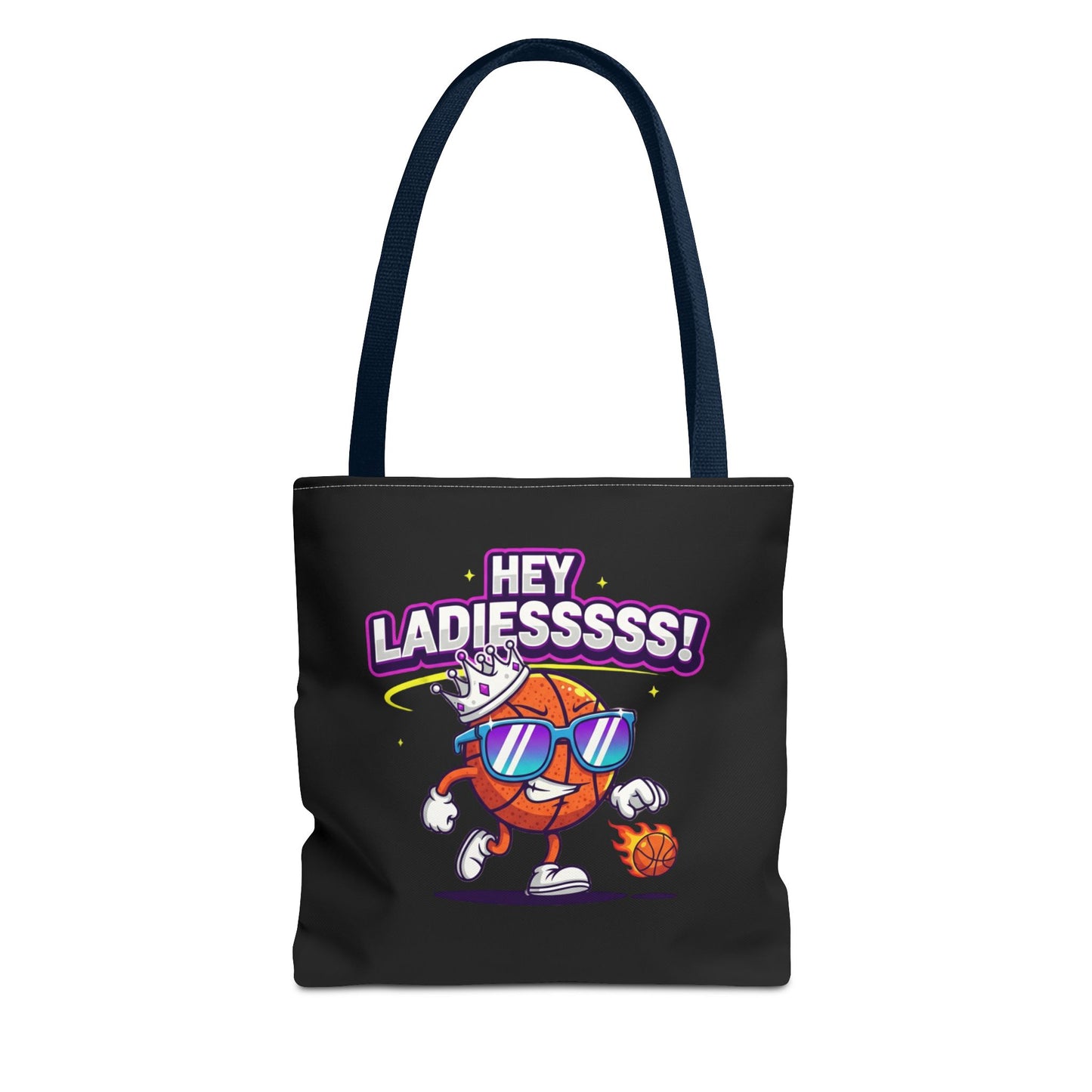 Hey Ladies Basketball Tote Bag (Black)