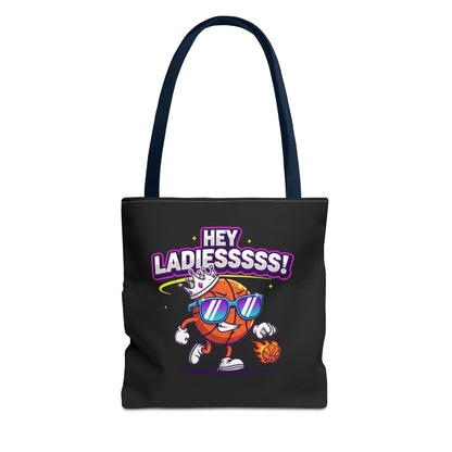 Hey Ladies Basketball Tote Bag (Black)