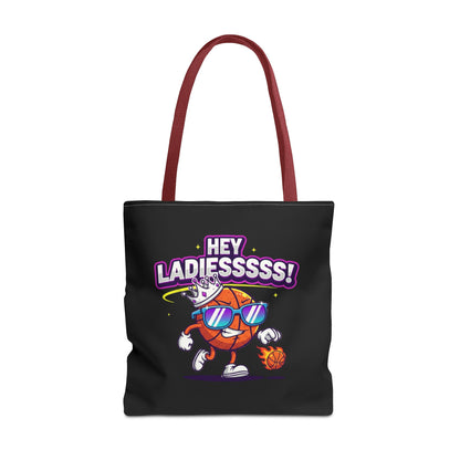 Hey Ladies Basketball Tote Bag (Black)