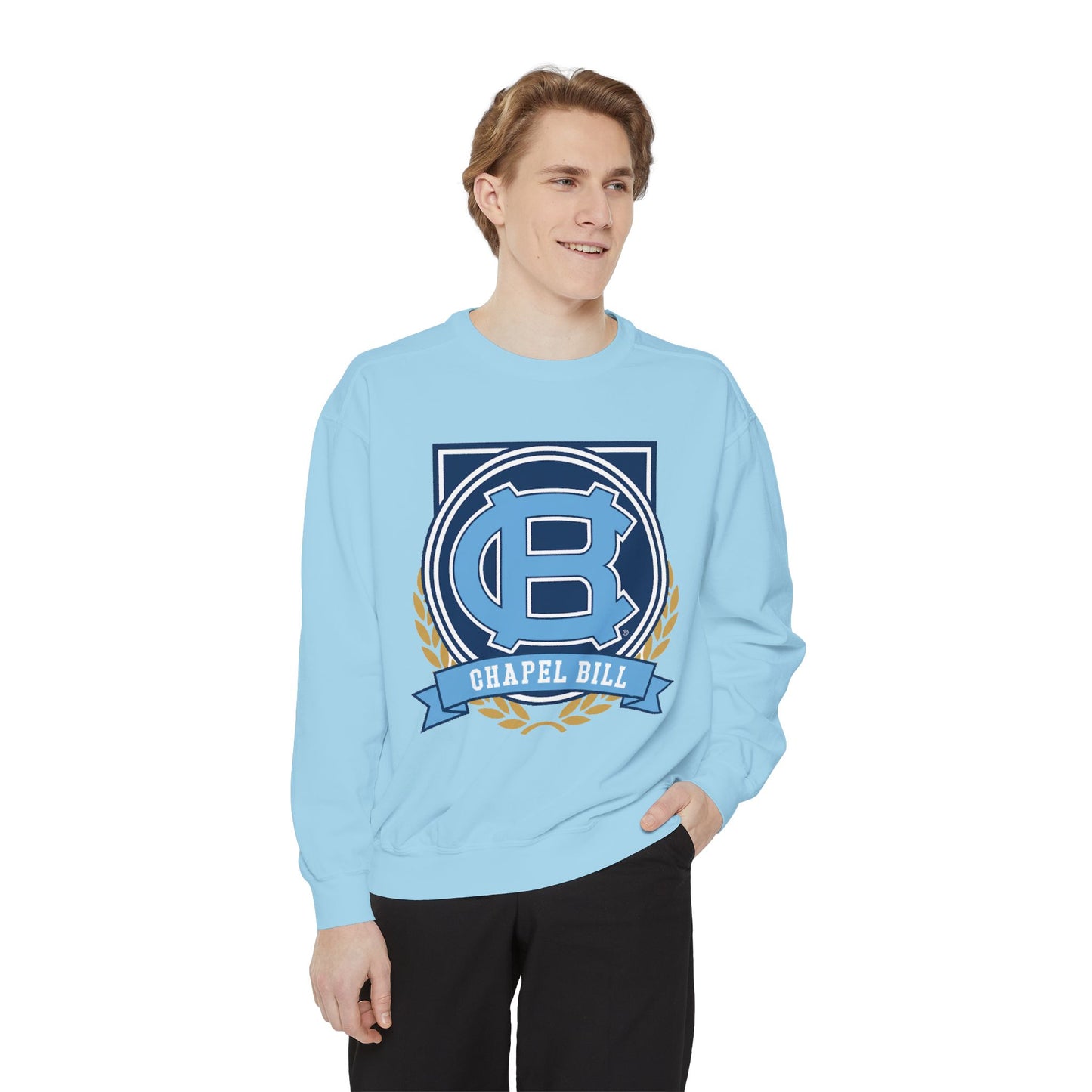 Chic Unisex Garment-Dyed Sweatshirt, Cozy Fall Fashion, Gift for Him/Her, Customizable Apparel, College Spirit Wear, Casual Streetwear