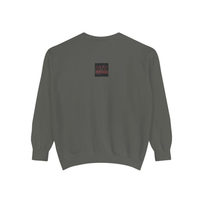 Chic Unisex Garment-Dyed Sweatshirt, Cozy Fall Fashion, Gift for Him/Her, Customizable Apparel, College Spirit Wear, Casual Streetwear