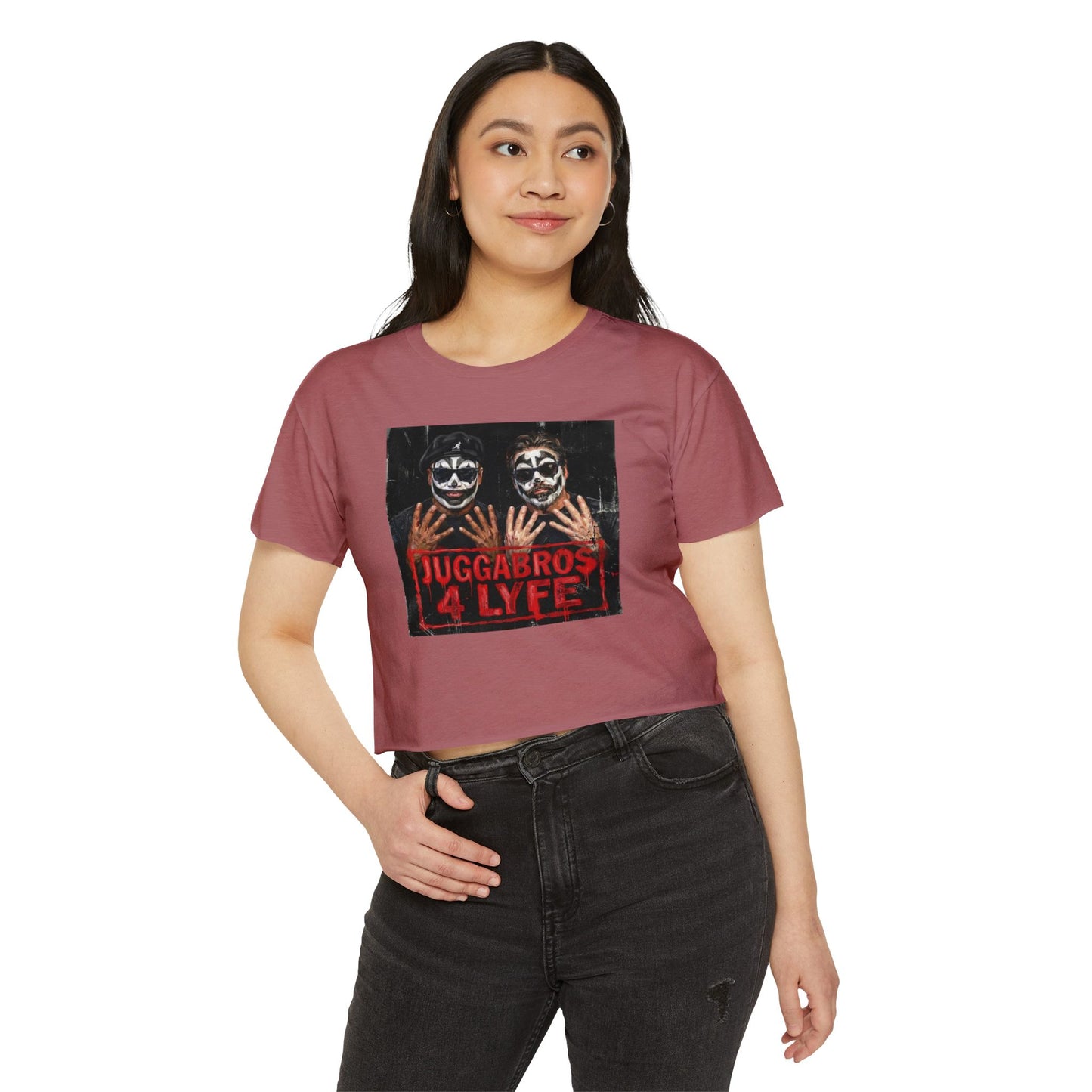 Crop Top — "Juggabros 4 Lyfe" Festival Graphic Crop Top/Coach and Bro