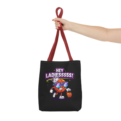 Hey Ladies Basketball Tote Bag (Black)