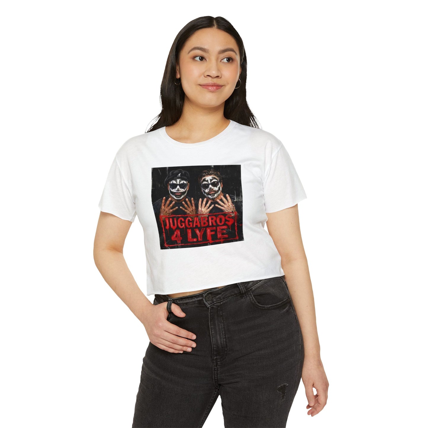 Crop Top — "Juggabros 4 Lyfe" Festival Graphic Crop Top/Coach and Bro