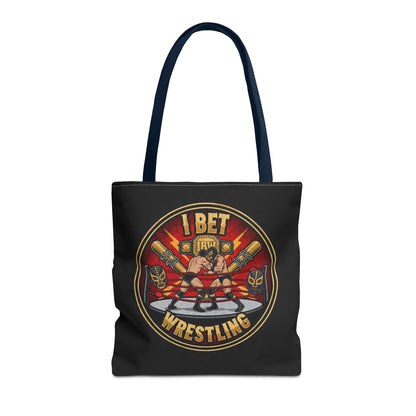 I Bet Wrestling Ring Tote Bag (Black)