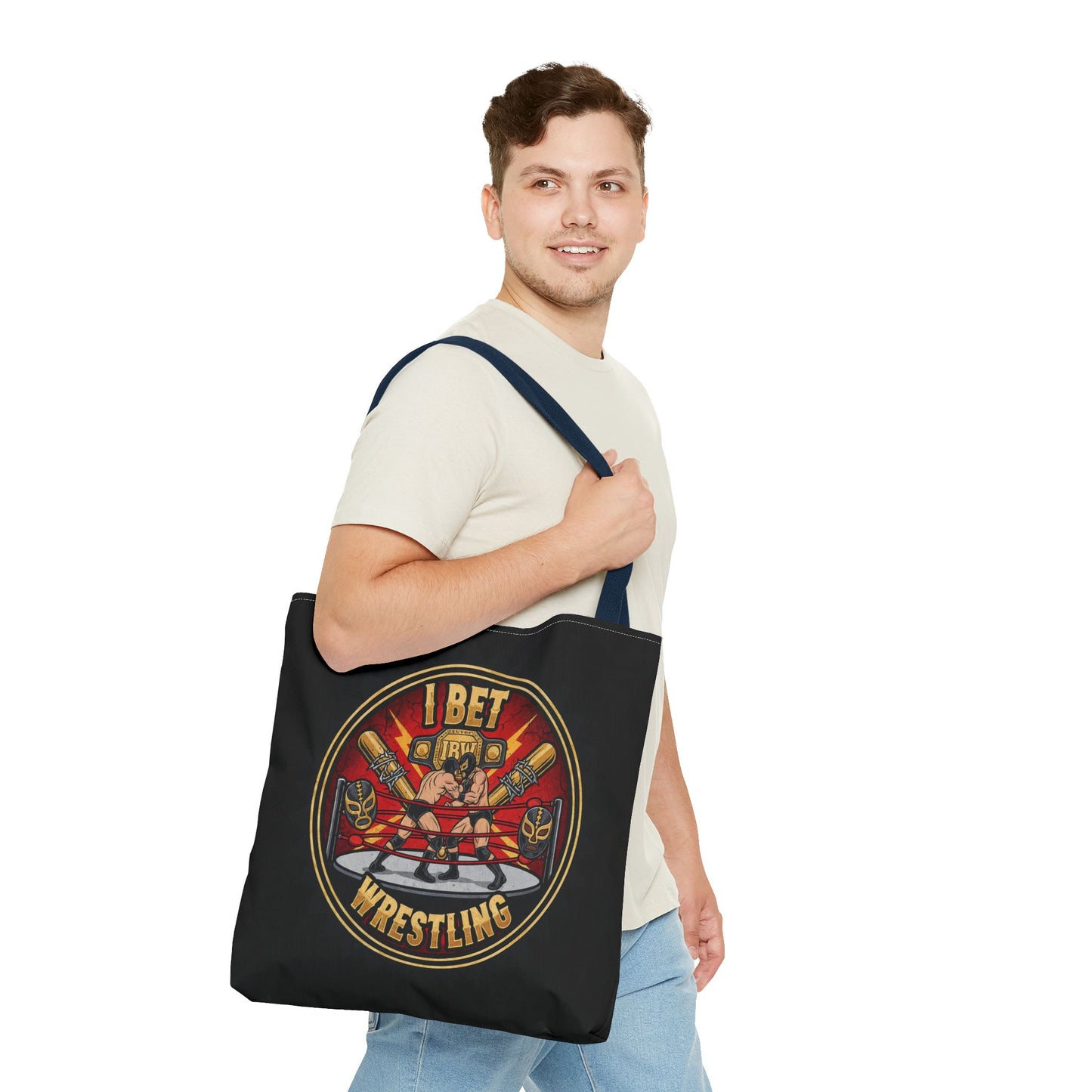 I Bet Wrestling Ring Tote Bag (Black)