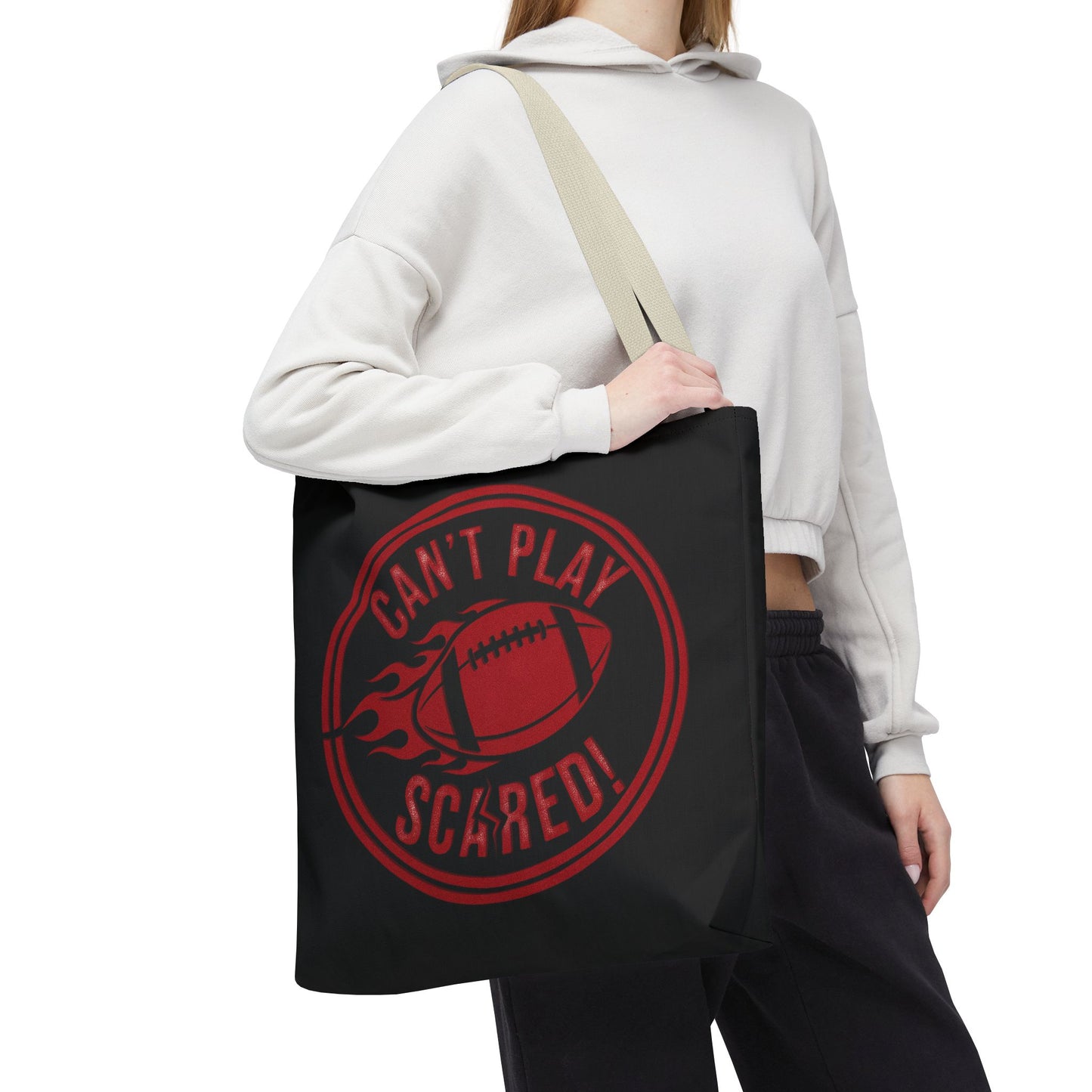 Can't Play Scared Tote Bag (Black)