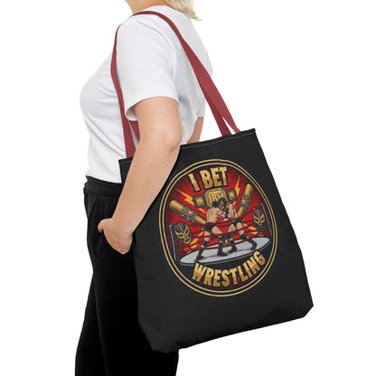 I Bet Wrestling Ring Tote Bag (Black)