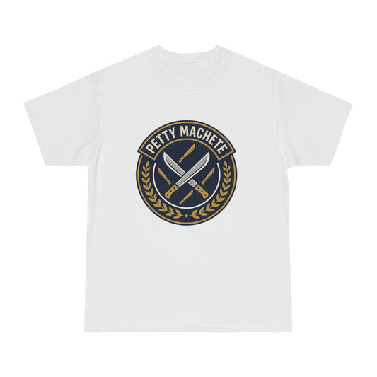 Petty Machete Badge T-Shirt — Vintage Knife Emblem Tee/Coach and Company