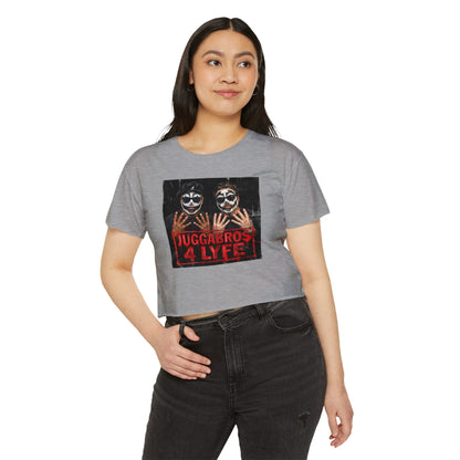 Crop Top — "Juggabros 4 Lyfe" Festival Graphic Crop Top/Coach and Bro