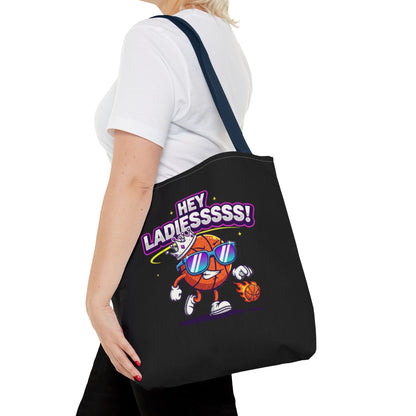 Hey Ladies Basketball Tote Bag (Black)