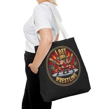 I Bet Wrestling Ring Tote Bag (Black)