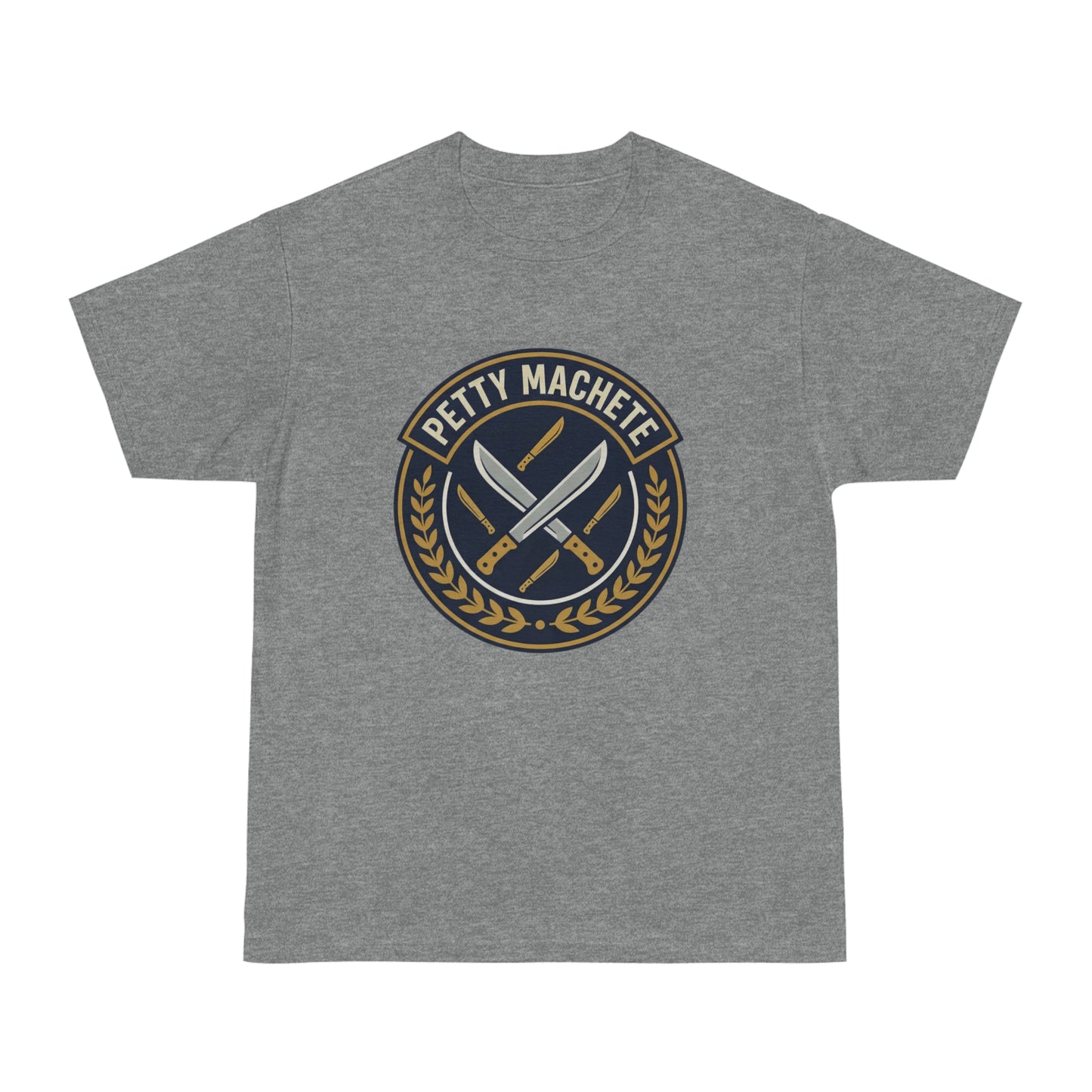 Petty Machete Badge T-Shirt — Vintage Knife Emblem Tee/Coach and Company