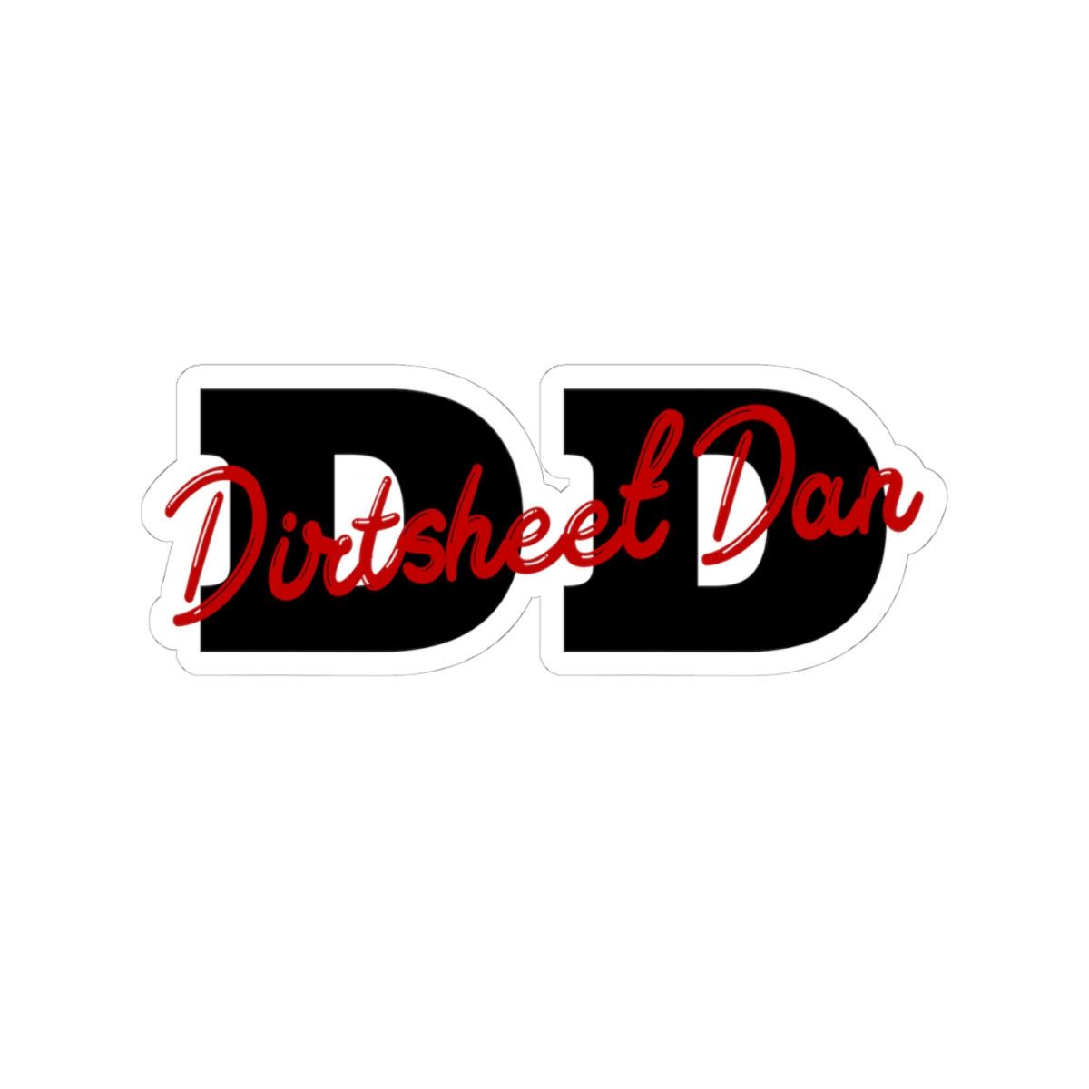 DirtSheet Dan DD Logo Kiss-Cut Sticker — Decal/Coach and Bro