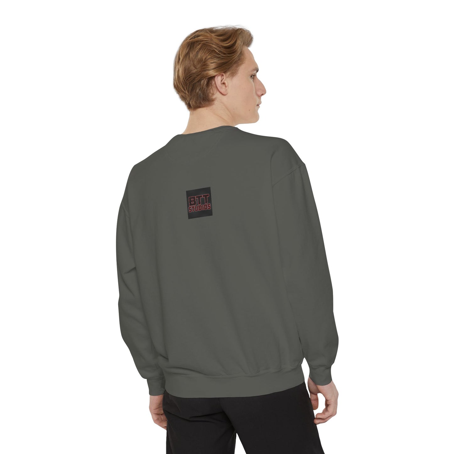 Chic Unisex Garment-Dyed Sweatshirt, Cozy Fall Fashion, Gift for Him/Her, Customizable Apparel, College Spirit Wear, Casual Streetwear