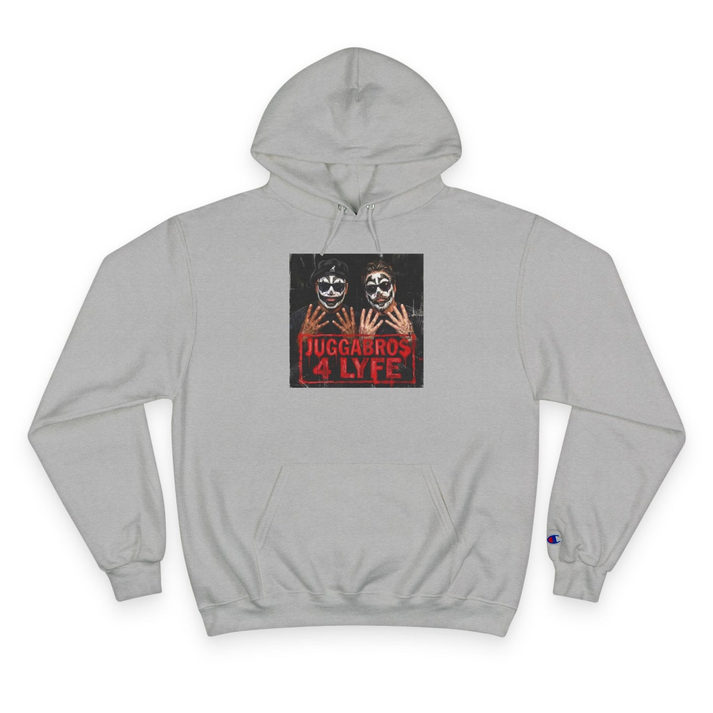 Juggabros 4 Lyfe Hoodie — White Champion-Style Rap Crewneck/Coach and Bro