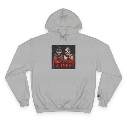 Juggabros 4 Lyfe Hoodie — White Champion-Style Rap Crewneck/Coach and Bro