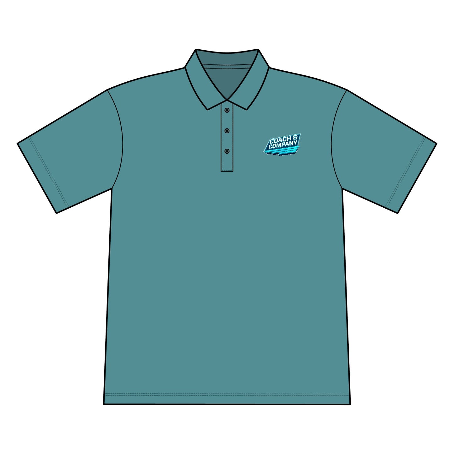 Coach and Company Polo Shirt — Performance Piqué Polo for Studio, Office, and Game Day