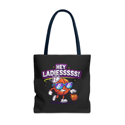 Hey Ladies Basketball Tote Bag (Black)