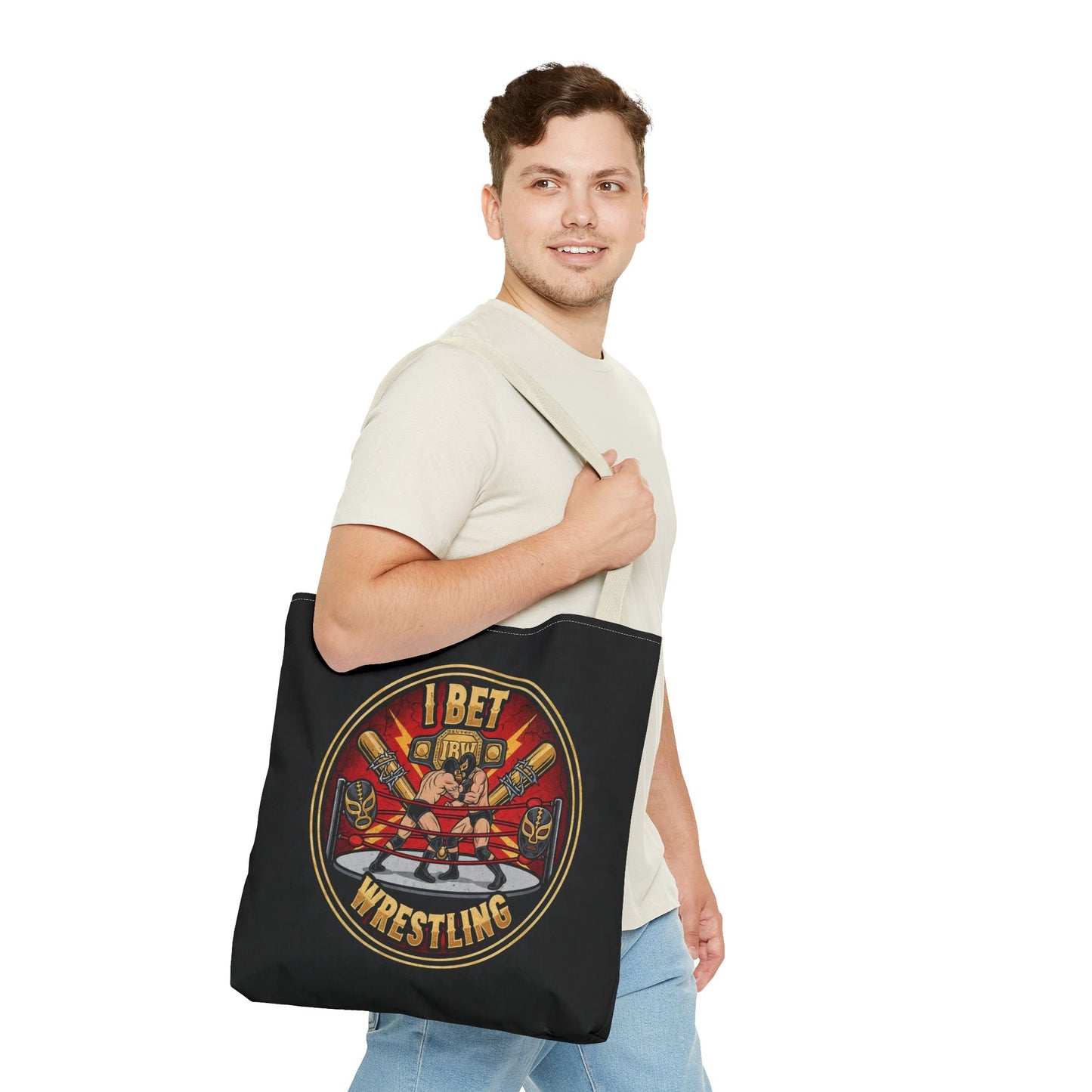 I Bet Wrestling Ring Tote Bag (Black)